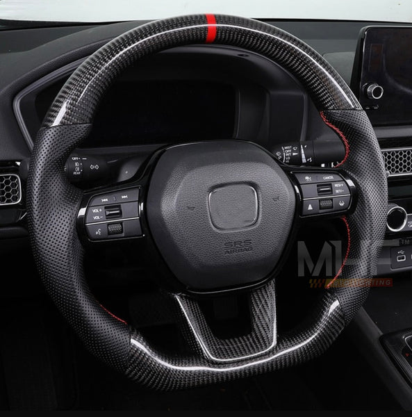 2022-2023 Honda Civic Red Carbon Steering Wheel