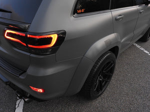 Clear LED Tail Lamps Painted Gloss Black Design 2014-2021 Jeep WK2