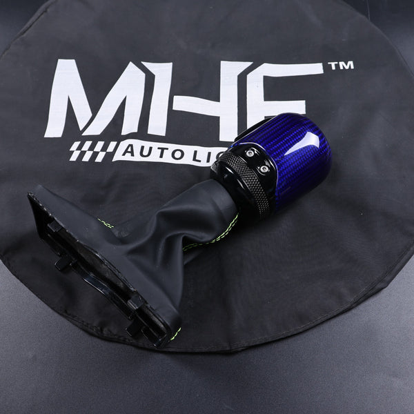 2018+ Jeep Wrangler Gloss Blue Carbon Green Accent Stitching Custom Shifter