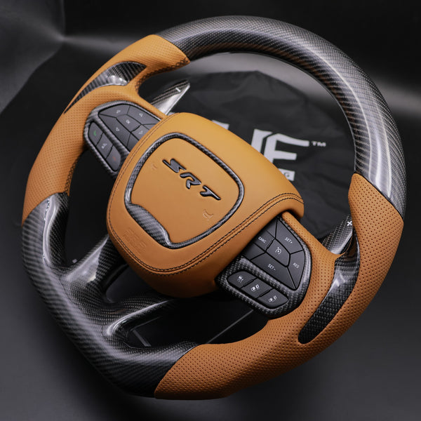 2014-2021 Brown leather black  Accent SRT Steering Wheel
