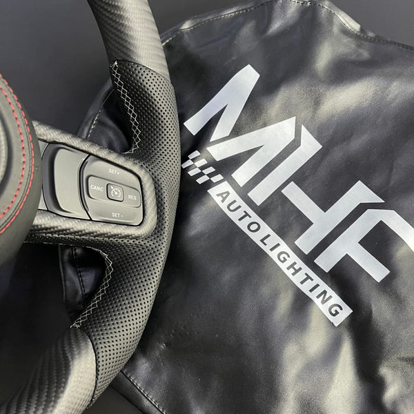 2018+ Jeep Wrangler Steering Wheel Red Accent Matte Carbon LT DIESEL