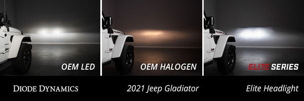 Diode Dynamics Elite LED Headlights 2018-2025 Wrangler Gladiator