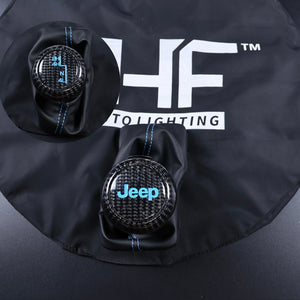 2018+ Jeep Wrangler Gloss Black Carbon Blue 4xE Accent Stitching Custom Shifter