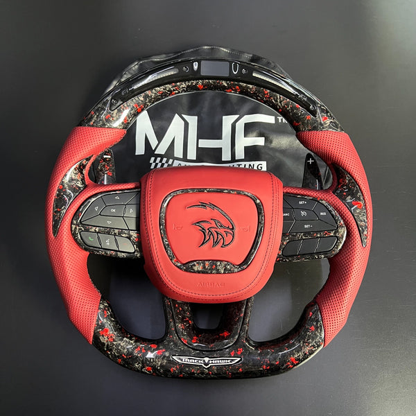 2018-2021 Forged Carbon Red TrackHawk Steering Wheel