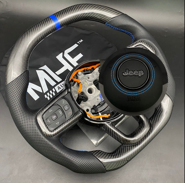 2018-2022 JT / JL “Surf Blue” Jeep Wrangler Steering Wheel