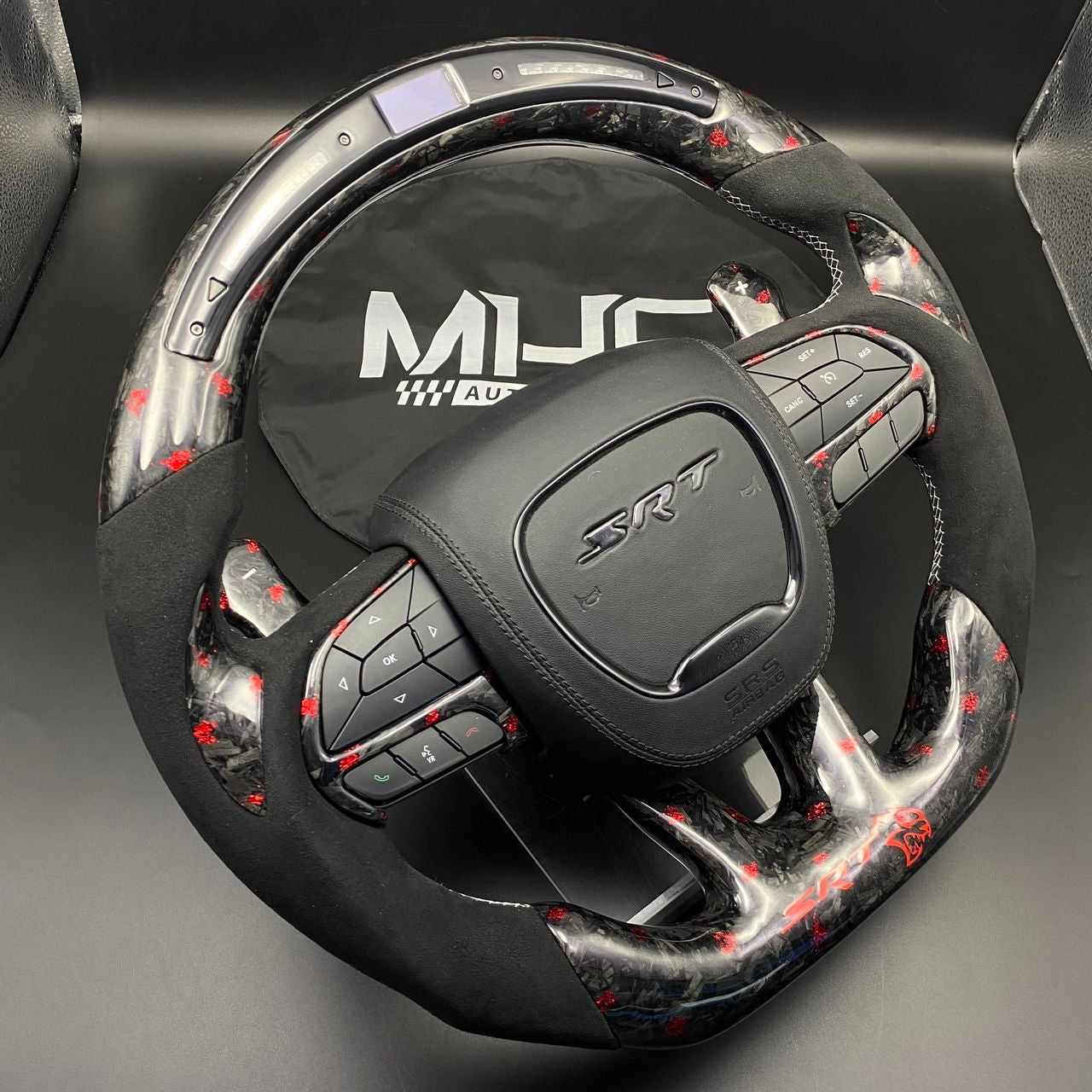 2015 -2021 Forged Carbon Red Accent Steering Wheel