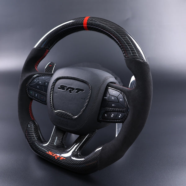 2014-2021 Red Accent SRT Steering Wheel Alcantara