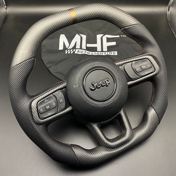 2018+  JL Matte Carbon / Bronze” Jeep Wrangler Steering Wheel