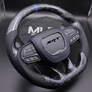 2014-2021 Forged Blue Accent Carbon SRT Dodge Steering Wheel