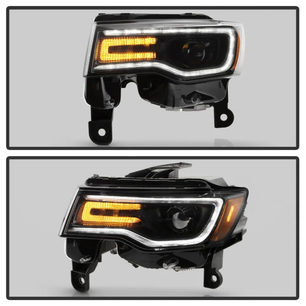 2017-2021 Jeep Grand Cherokee Halogen Upgrade LED Tube Projector Headlights