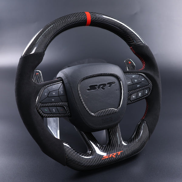 2014-2021 Red Accent SRT Steering Wheel Alcantara