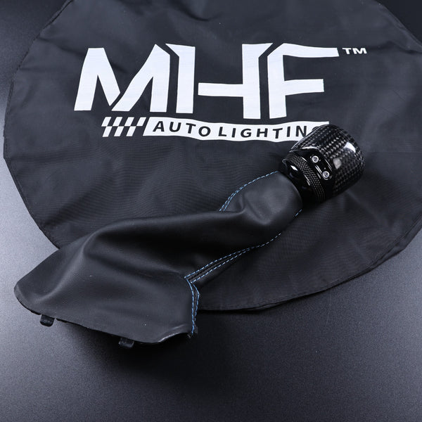 2018+ Jeep Wrangler Gloss Black Carbon Blue 4xE Accent Stitching Custom Shifter