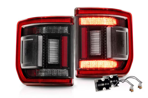 JEEP GLADIATOR JT (2020+) XB LED LOW PROFILE TAIL LIGHTS (SMOKED) or (RED)