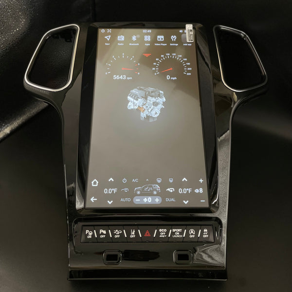 2011-2021 Piano Black 13.6" VERTICAL SCREEN ANDROID 10 NAVIGATION RADIO FOR JEEP GRAND CHEROKEE