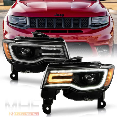 2017-2021 Jeep Grand Cherokee Black Housing Bi-Xenon Headlamps Only