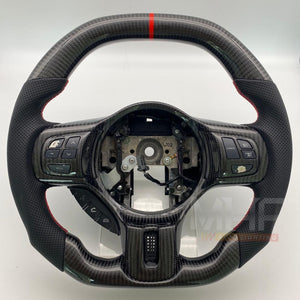 2008-2015 MITSUBISHI LANCER EVOLUTION X Red Accent Carbon Steering Wheel