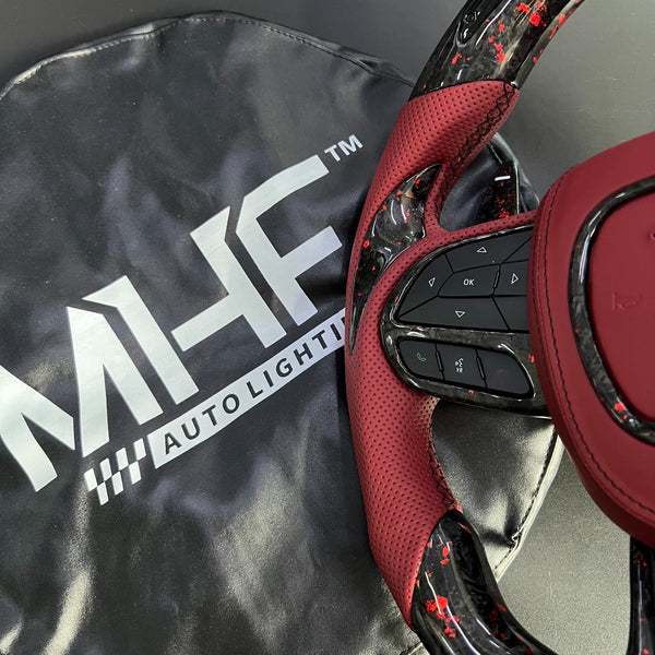 2018-2021 Forged Carbon Red TrackHawk Steering Wheel