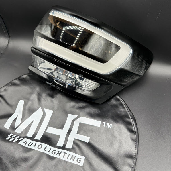 Clear LED Tail Lamps Painted Gloss Black Design 2014-2021 Jeep WK2