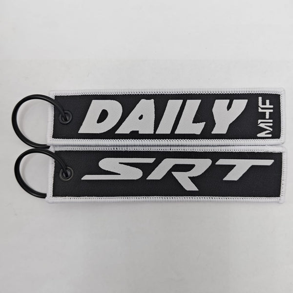 White SRT Daily Key Tag