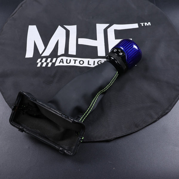 2018+ Jeep Wrangler Gloss Blue Carbon Green Accent Stitching Custom Shifter