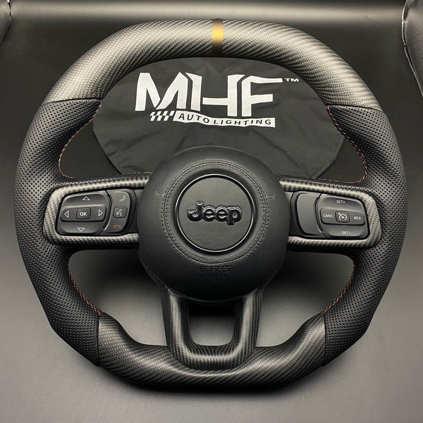 2018+  JL Matte Carbon / Bronze” Jeep Wrangler Steering Wheel