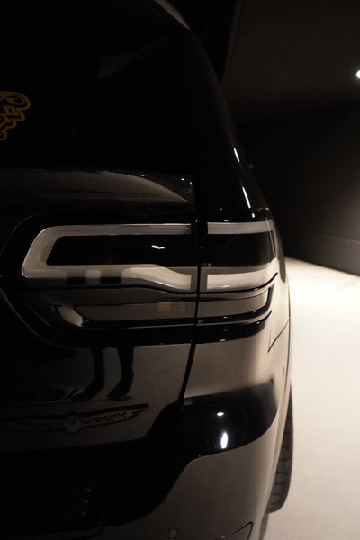 Clear LED Tail Lamps Painted Gloss Black Design 2014-2021 Jeep WK2