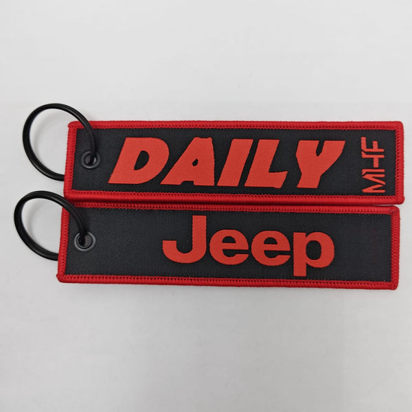 Red Jeep Daily Key Tag