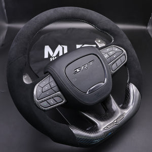 2014-2021 TrackHawk Alcantara White Accent SRT Steering Wheel