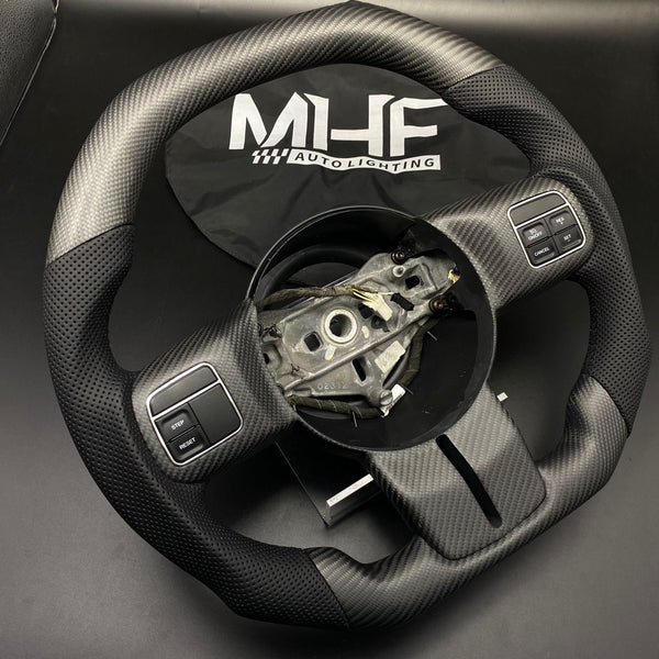 2011-2017 JK Wrangler Matte Carbon Black Accent Steering Wheel