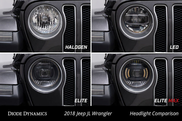 Diode Dynamics Elite LED Headlights 2018-2025 Wrangler Gladiator