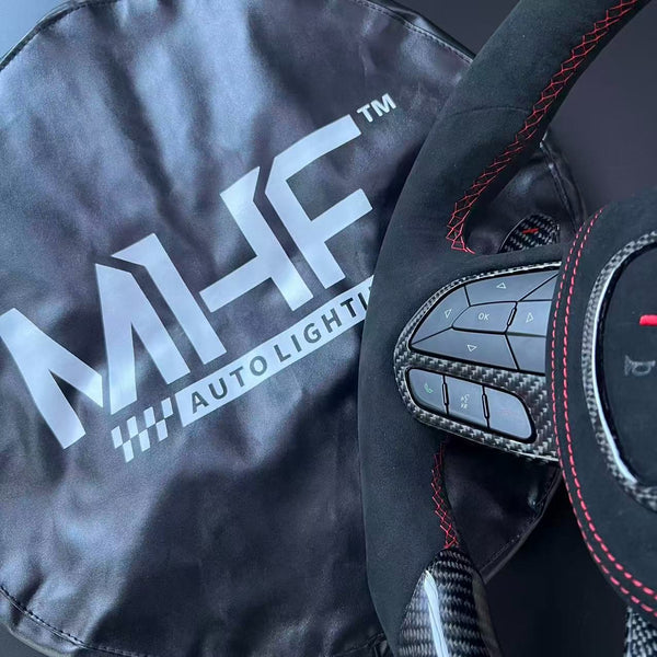 2014-2021 Carbon SRT Alcantara RED Accent TrackHawk Steering Wheel