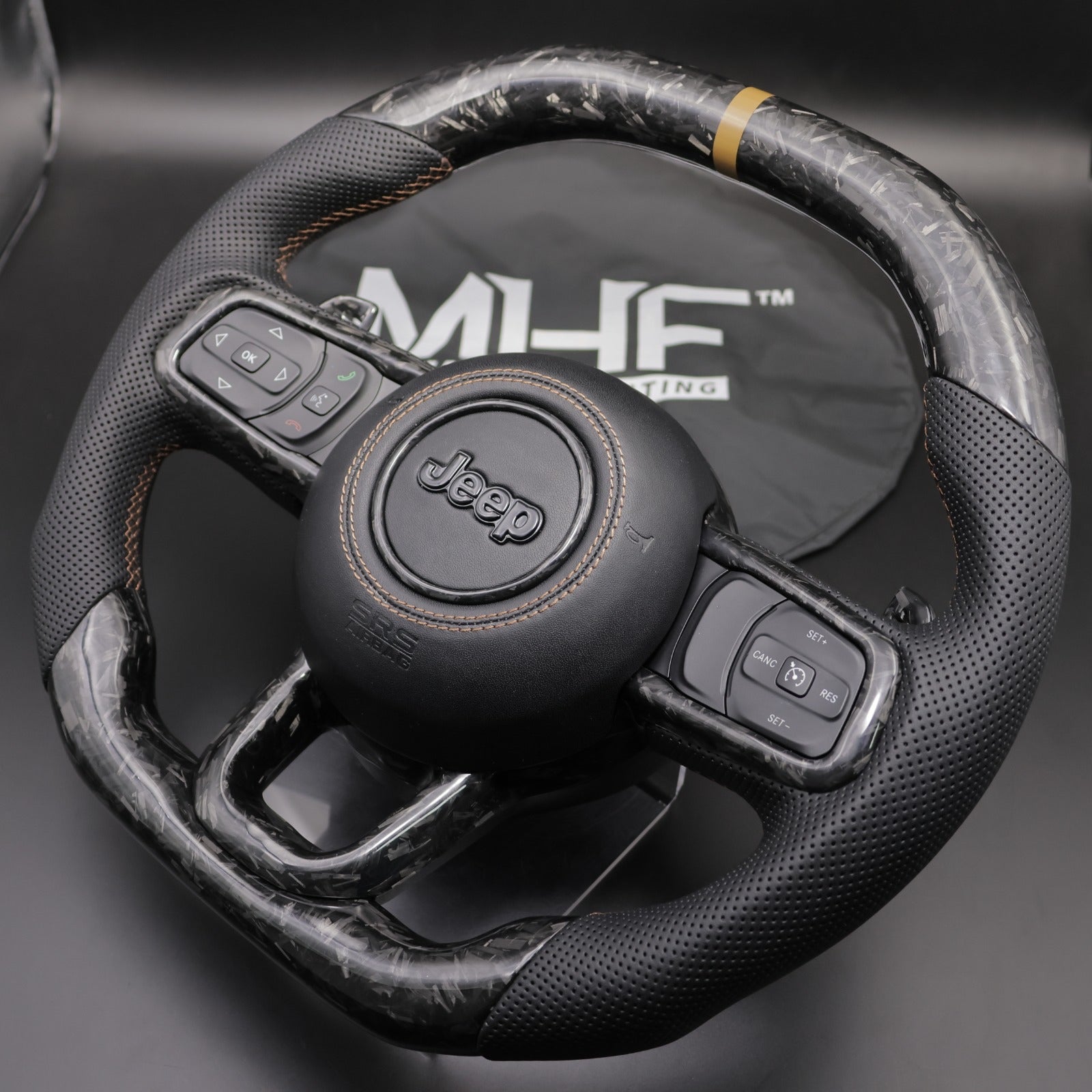 2018+ JT / JL “Bronze Accent Forged Carbon” Jeep Wrangler Steering