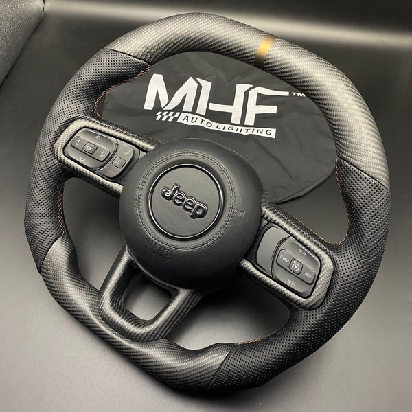 2018+  JL Matte Carbon / Bronze” Jeep Wrangler Steering Wheel