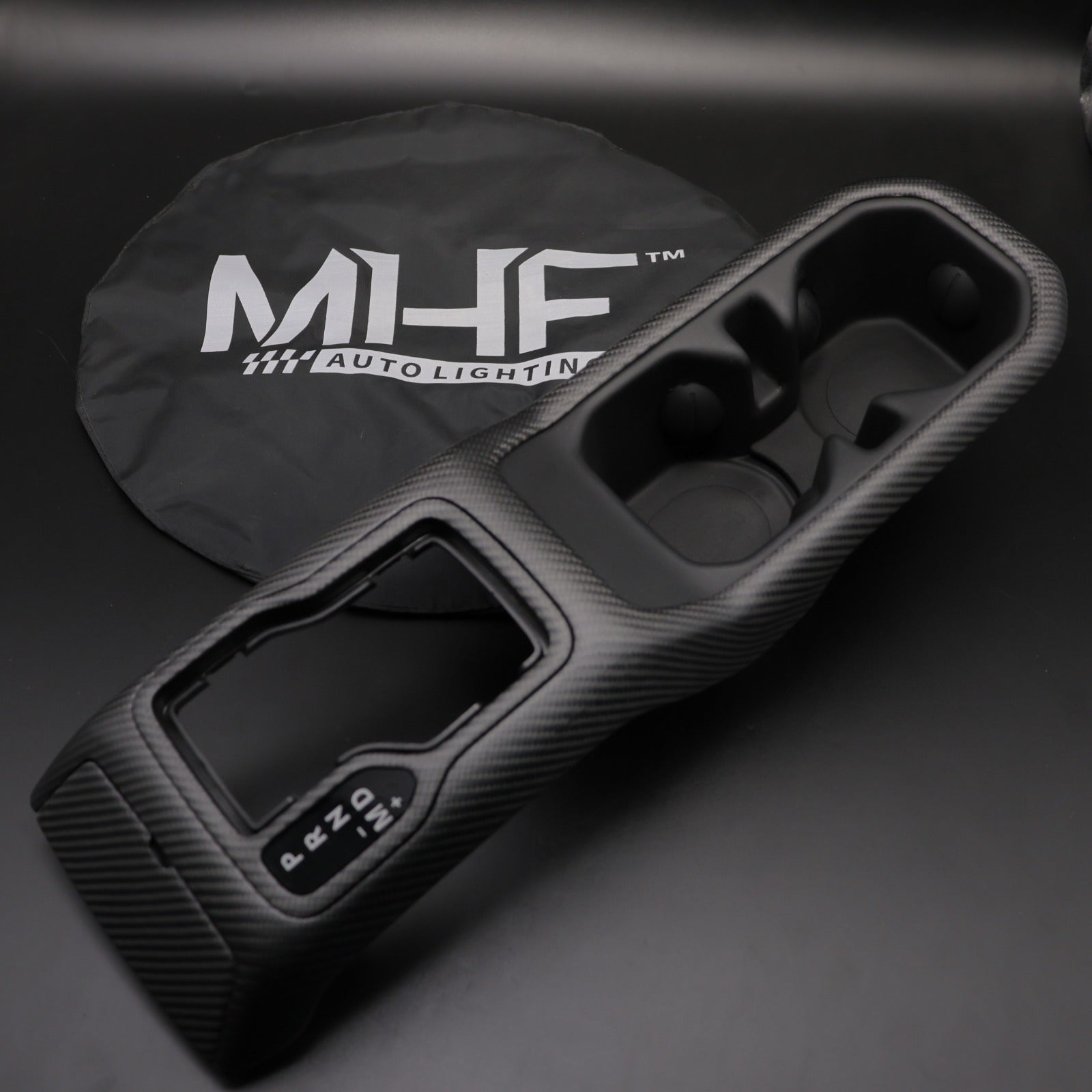 2017 2024 JT JL Carbon Fiber Floor Console Jeep Wrangler JL Gladiato MHFAutoLighting