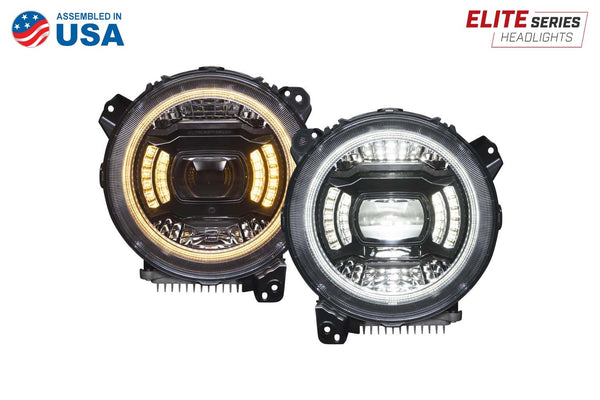 Diode Dynamics Elite LED Headlights 2018-2025 Wrangler Gladiator