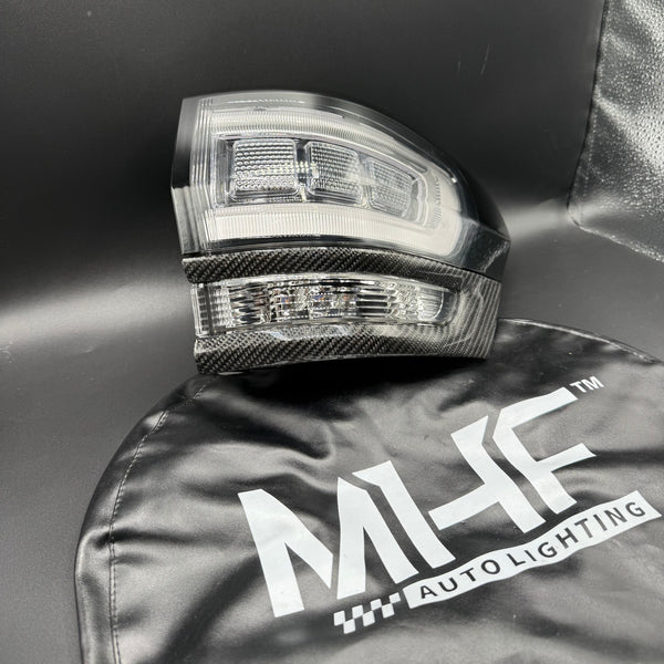 Clear LED Tail Lamps Painted Gloss Black Design 2014-2021 Jeep WK2