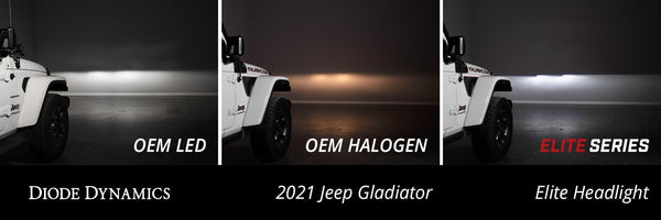 Diode Dynamics Elite LED Headlights 2018-2025 Wrangler Gladiator