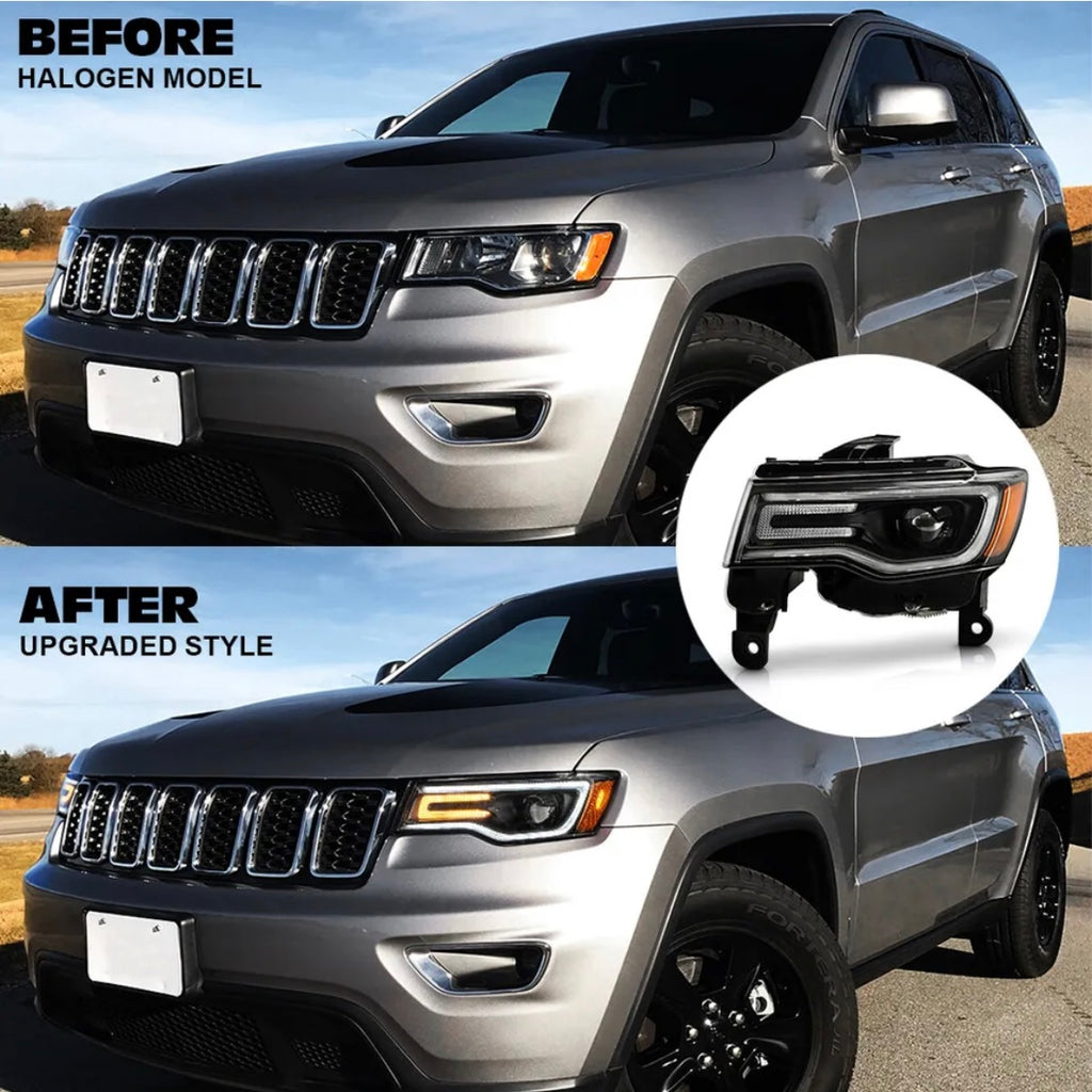 2017-2021 Jeep Grand Cherokee Halogen Upgrade LED Tube Projector Headl – MHFAutoLighting 2017-2021 Jeep Grand Cherokee Halogen Upgrade LED Tube Projector Headl – MHFAutoLighting