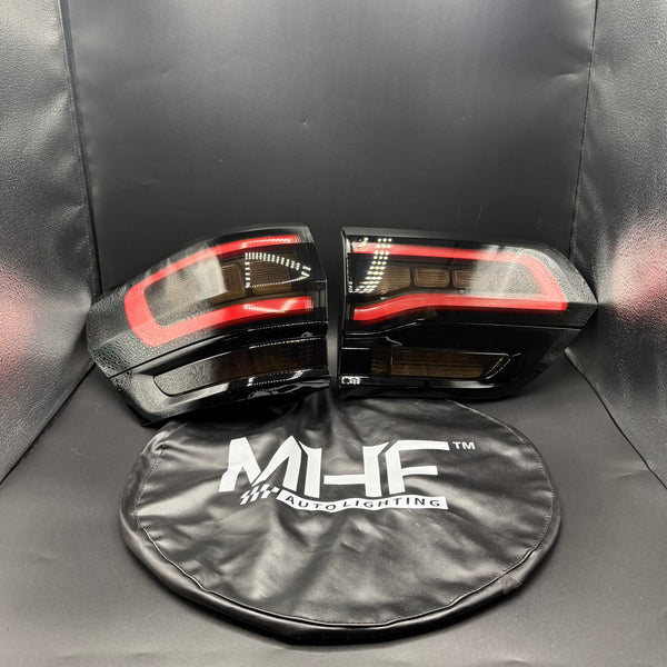 MHF Edition Red Gloss Black Design LED Taillights 2014-2021 Jeep WK2