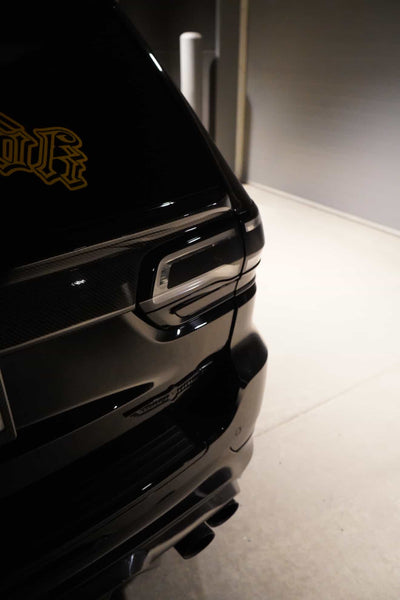 Clear LED Tail Lamps Painted Gloss Black Design 2014-2021 Jeep WK2