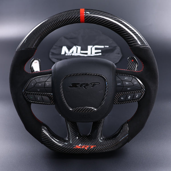2014-2021 Red Accent SRT Steering Wheel Alcantara