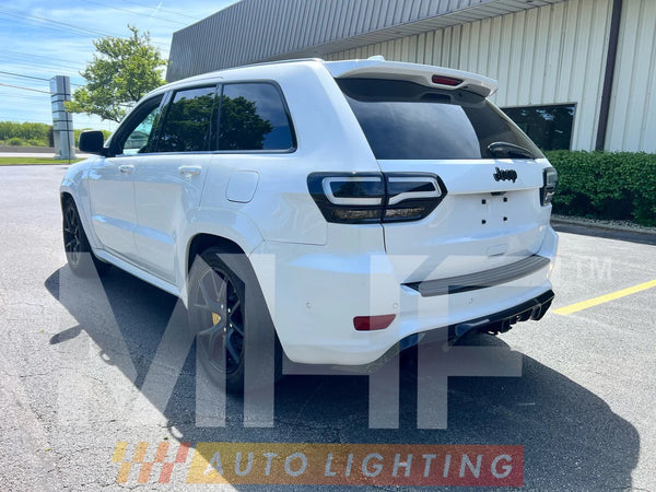 Clear LED Tail Lamps Painted Gloss Black Design 2014-2021 Jeep WK2