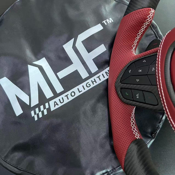 2018-2023 Matte Carbon SRT White Accent Demon 170 Steering Wheel