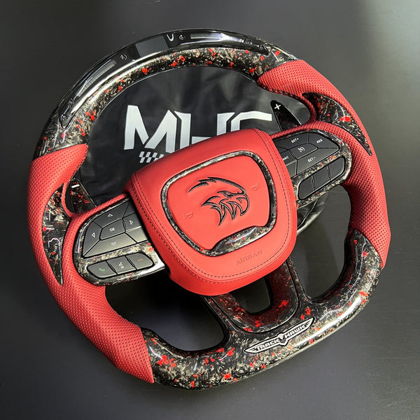2018-2021 Forged Carbon Red TrackHawk Steering Wheel