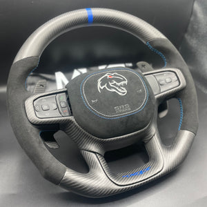 2021+ Dodge RAM Carbon Blue Lunar Accent “TRX” Alcantara Steering Wheel