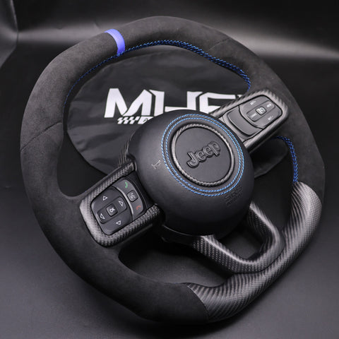 2018-2024 JT / JL “Blue Alcantara Accent Wrangler Steering Wheel