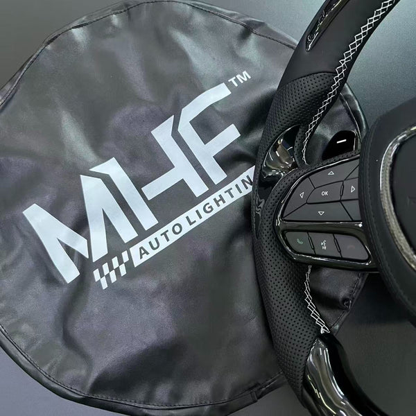 2018-2021 White Accent Black Gloss TrackHawk Steering Wheel