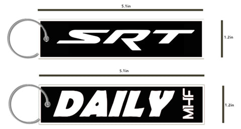 White SRT Daily Key Tag