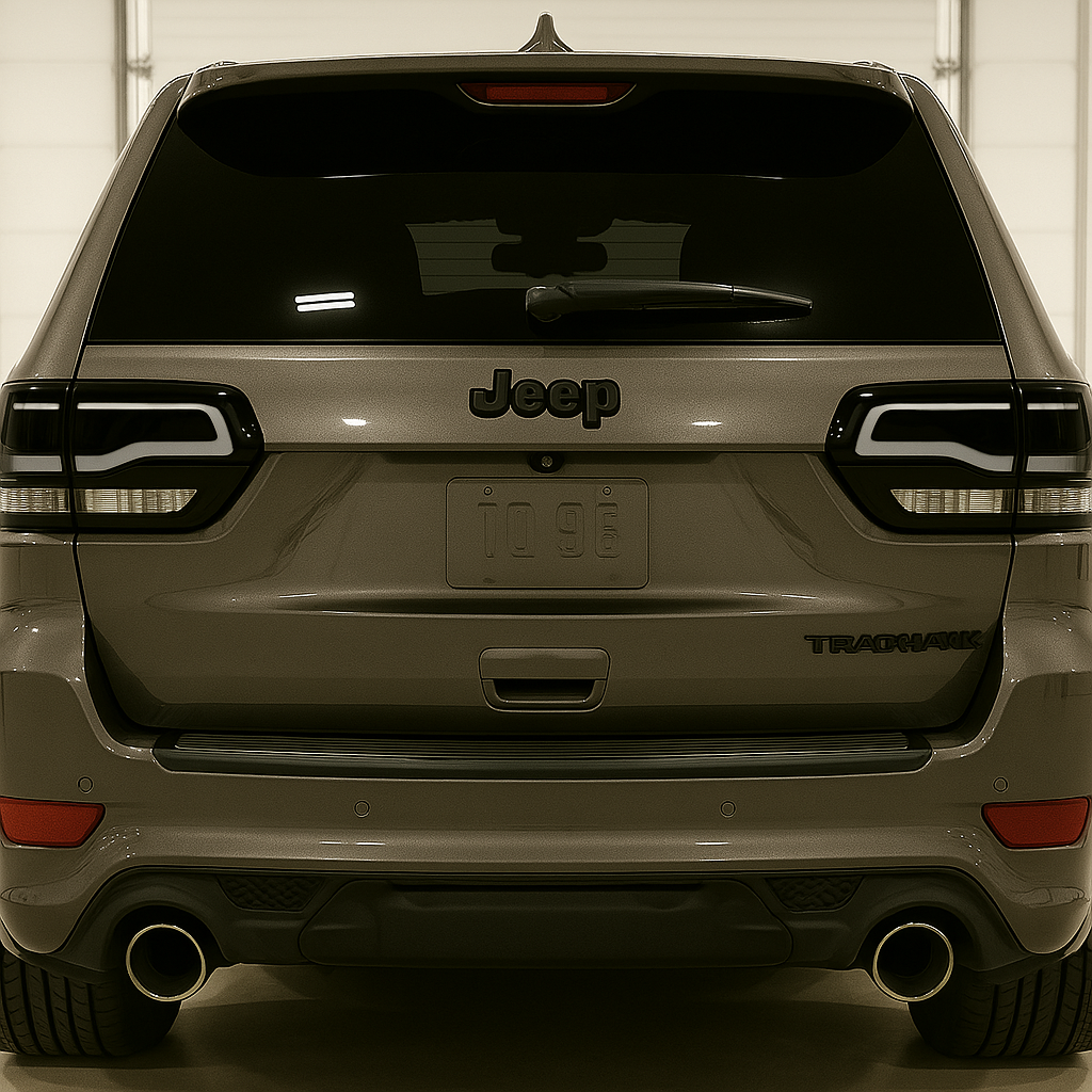 Clear LED Tail Lamps Painted Gloss Black Design 2014-2021 Jeep WK2