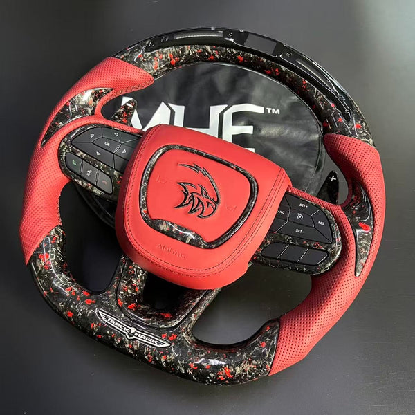 2018-2021 Forged Carbon Red TrackHawk Steering Wheel